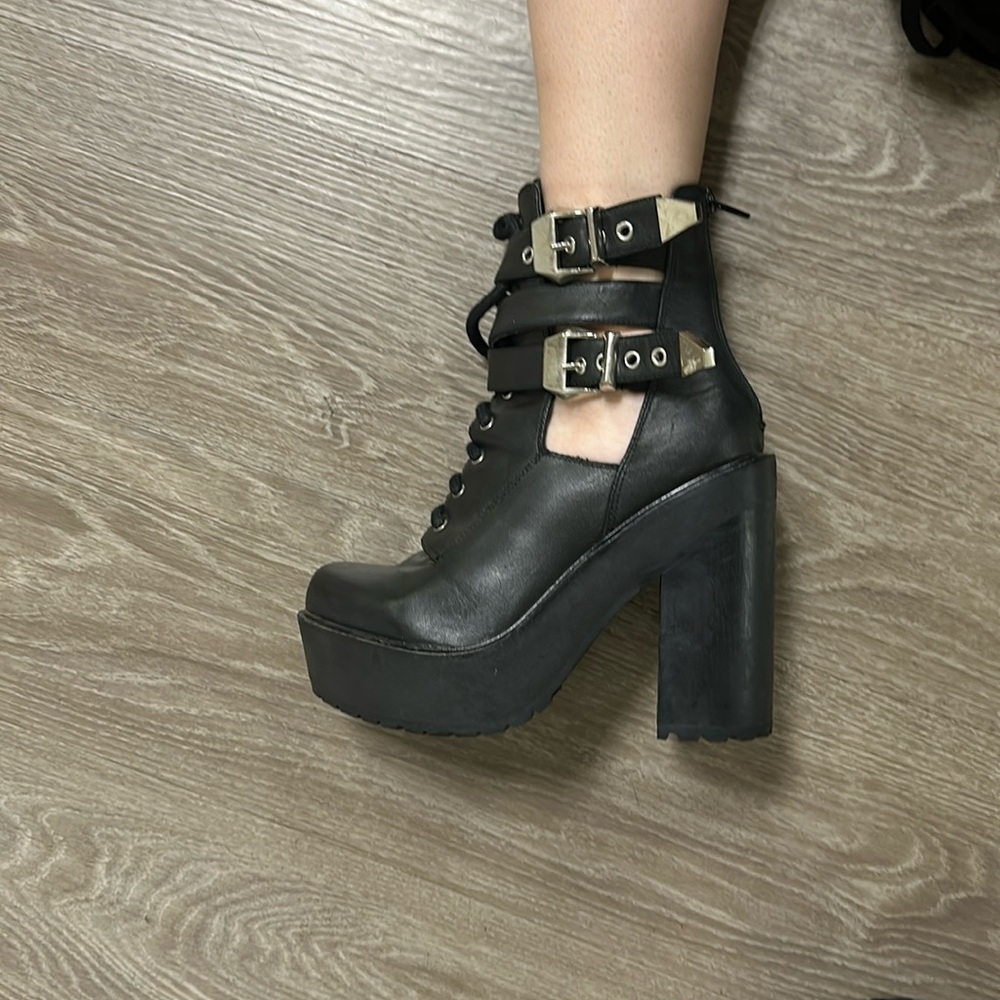 Jeffrey Campbell Cut-out platform booties